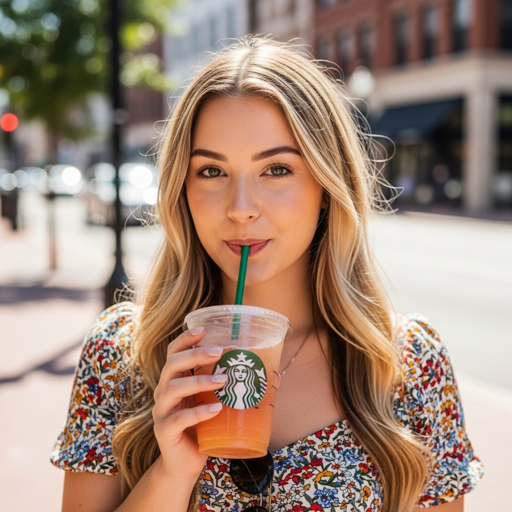 Starbucks Iced Peach Green Tea Lemonade